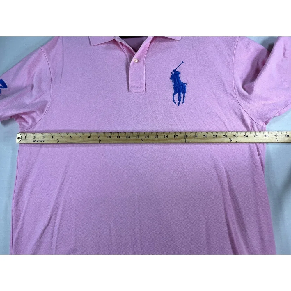 Polo Ralph Lauren Mens Pink Big Pony Short Sleeve Polo Shirt 2XB Big & Tall